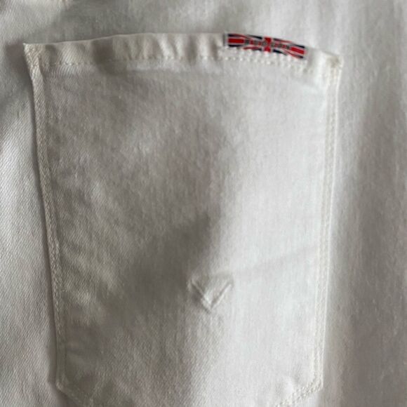 Hudson Jeans NEW Women's White Jolene High-rise Wide-leg Cuffed Jeans Size 29 - Picture 7 of 12